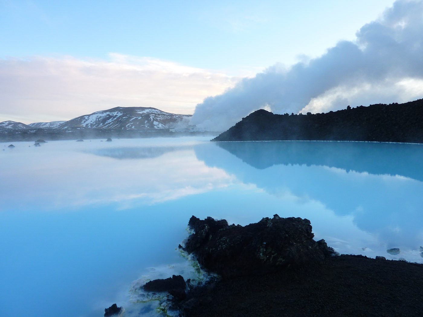 A picture of the Blue Lagoon in Iceland.